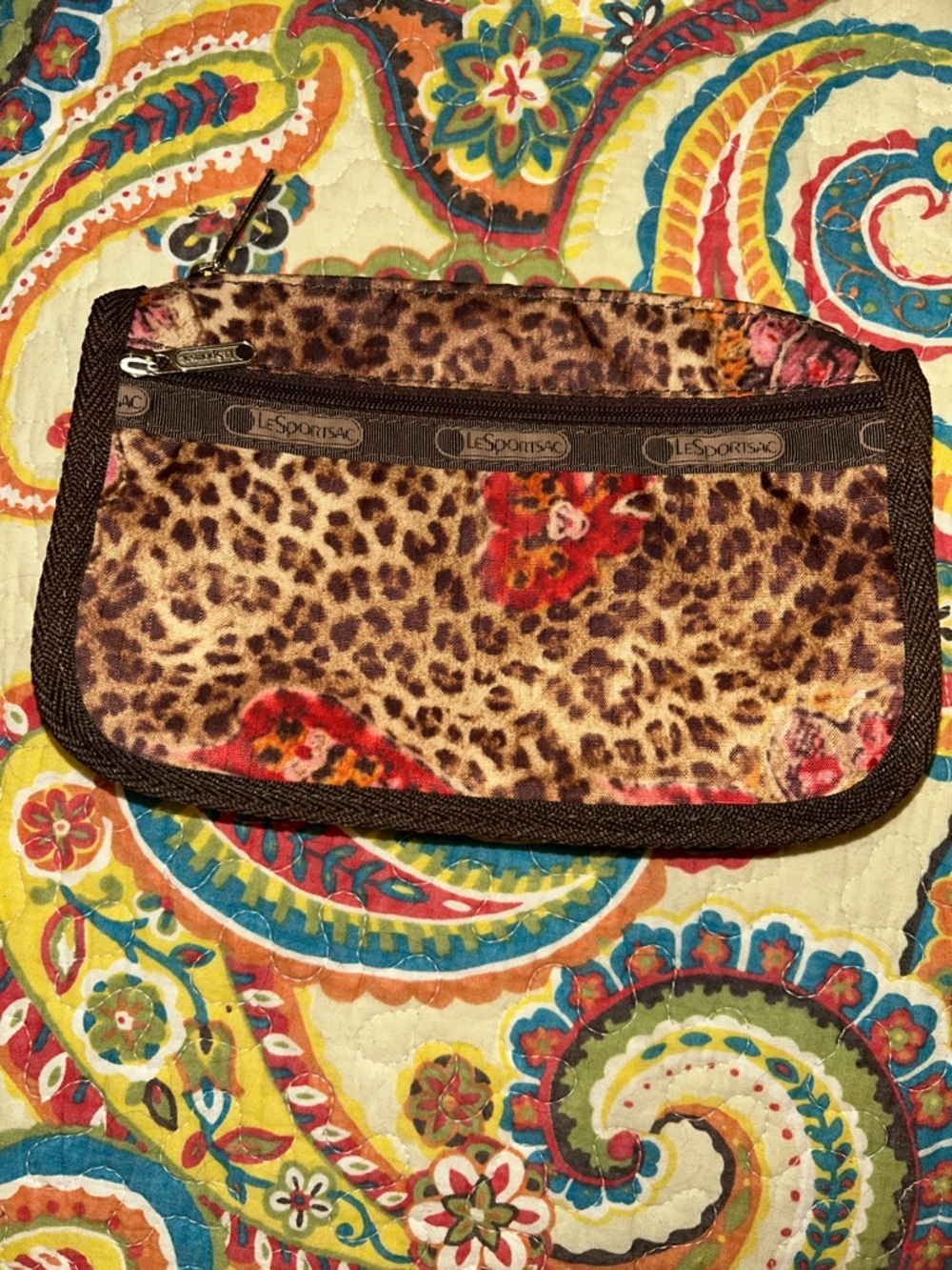 LeSportsac Cosmetic pouch Leopard Paisley gently used